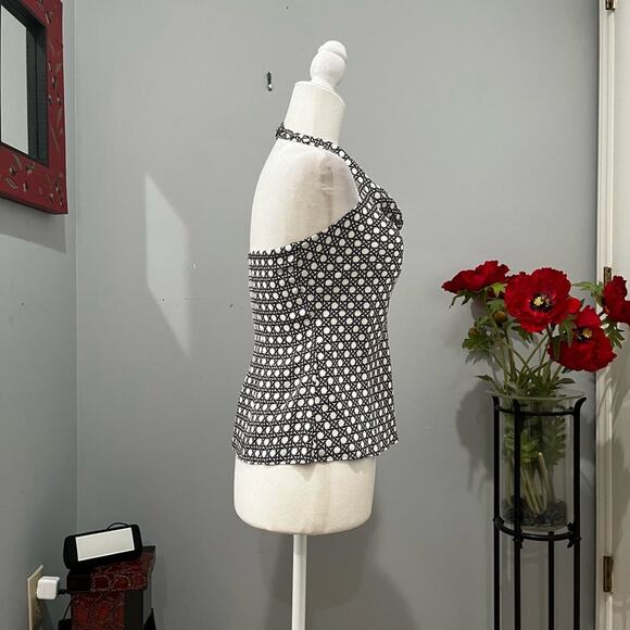 NEW Ann Taylor Silk Tailored Cowl Halter Fitted Multi-Way Blouse + Scarf 2P NWT - Picture 8 of 16